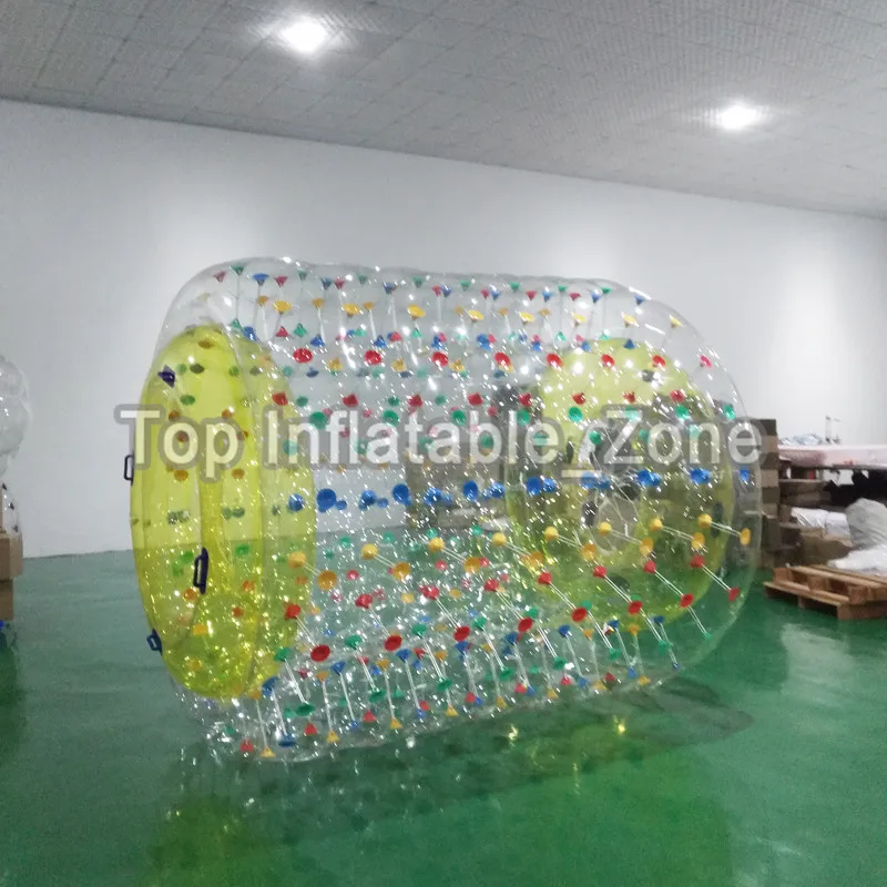 yellow hole Надувной валик для плавания мяч подгонянный размер и цвет надувной пляжный мяч-Зорб в форме цилиндра колеса для парка развлечений - Цвет: yellow hole