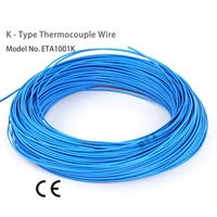 1pcs thermocouple wire industrial temperature testing wire cable made from high quality matrial eta1001k blueeta1006t brown