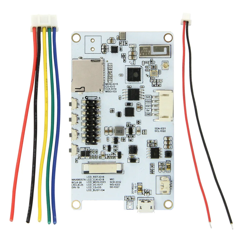 TTGO T5s V2.1 ESP32 2,7 дюймовый экран модуль электронной бумаги для Alexa ides ЦАП MAX98357A микрофон ICS43434 SD карта Buletooth плата