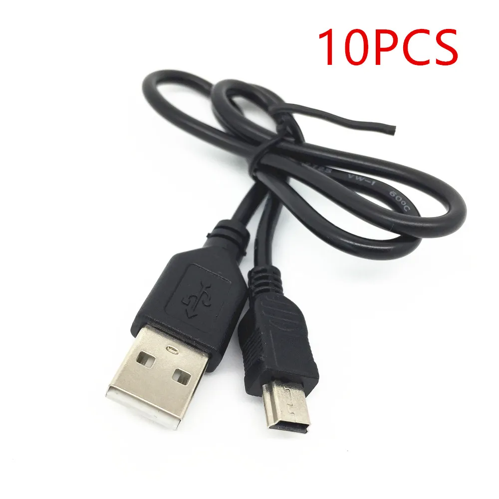 10/20/30/40/50/100 шт. лучший черный USB 2 0 A штекер на Mini 5 Pin B кабель для зарядки и передачи