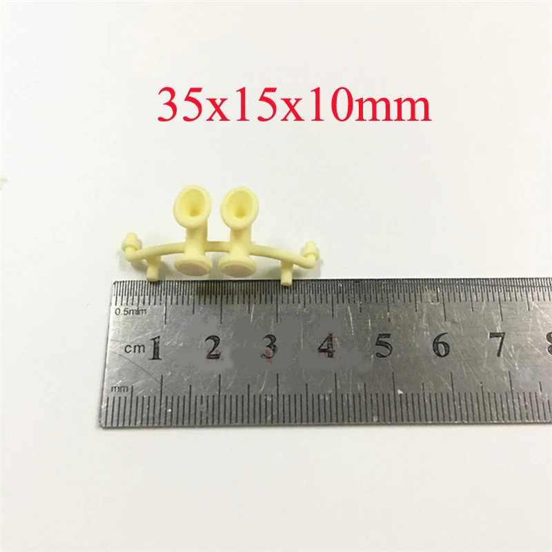 6 шт. RC декоративные части лодки Смола двойные выхлопные трубы 35x15x10 мм двойная