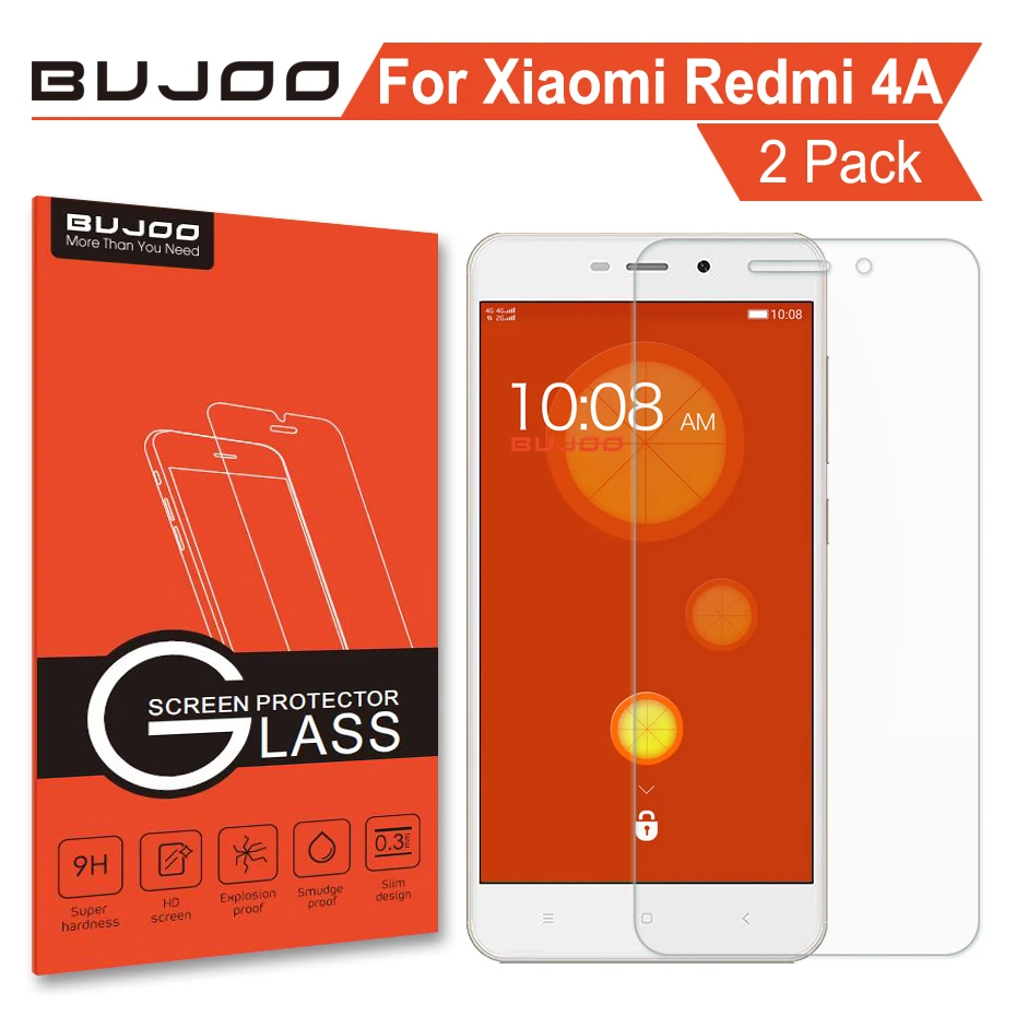 Защитное стекло BUJOO закаленное 2.5D 0 3 мм 9H для Xiaomi Redmi 4A Xiomi Hongmi 4 A 2 упаковки|screen protector