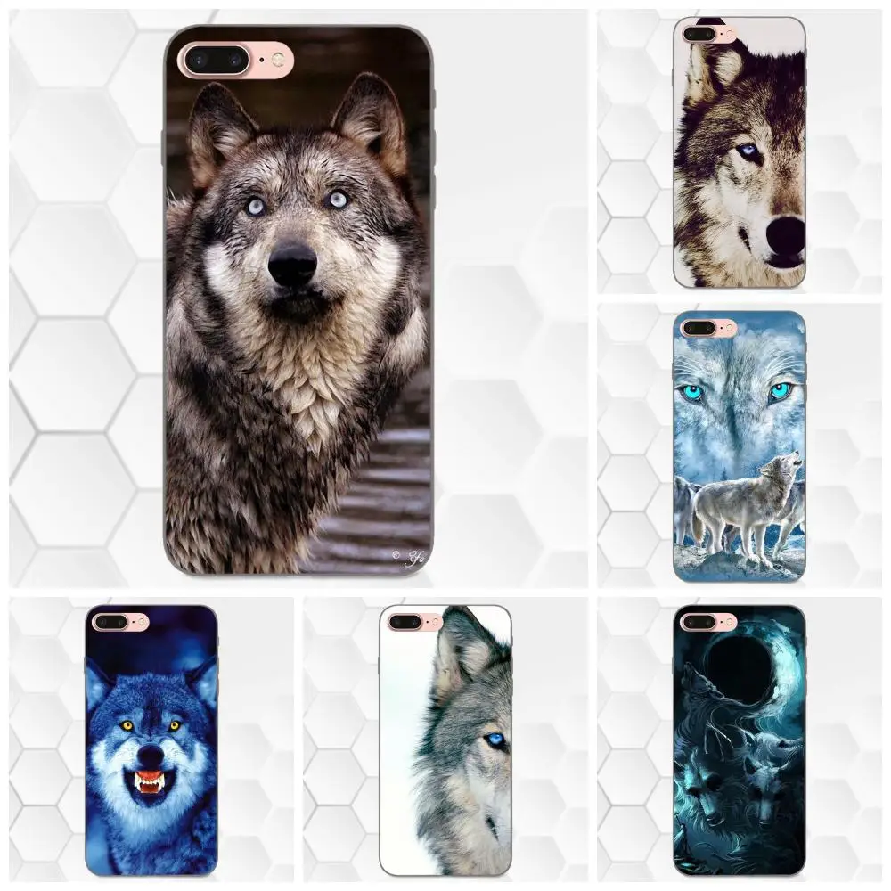 Мягкие чехлы из ТПУ для Huawei Honor 5A 6A 6C 7A 7C 7X 8A 8C 8X 9 10 P8 P9 P10 P20 P30 Mini Lite Plus Wolf Blue