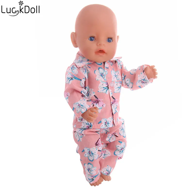 LUCKDOLL высокое качество Pajamats подходит 18 дюймов Американский 43 см Кукла одежда аксессуары, игрушки для девочек, поколение, подарок на день рождения
