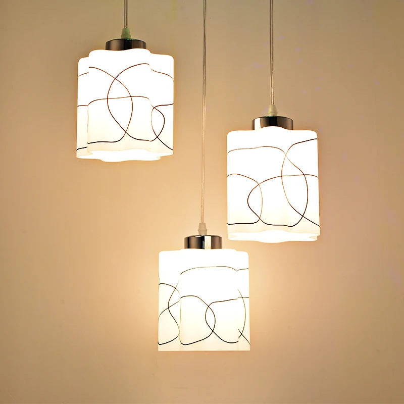 Modern simple silver plated iron plate glass LED lamp bulbs | Обустройство дома