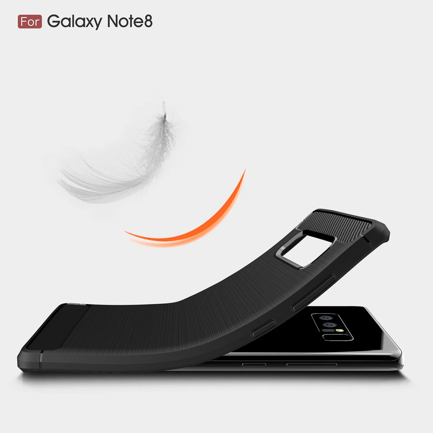 UPaitou для samsung Galaxy Note 8 Чехол Ультра тонкий корпус из углеродного волокна стойкая к