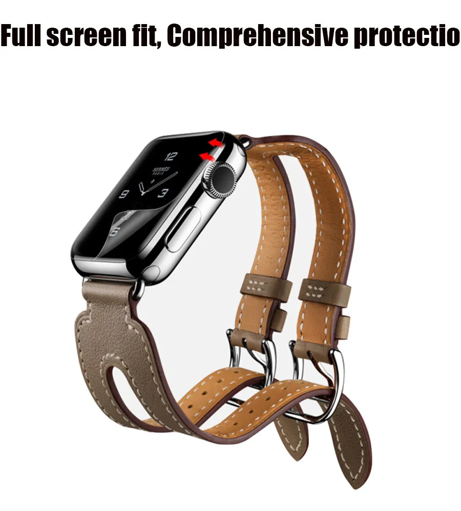 2 шт. Мягкий чехол из ТПУ с 3D Защитная пленка для наручных часов iWatch Apple Watch серии