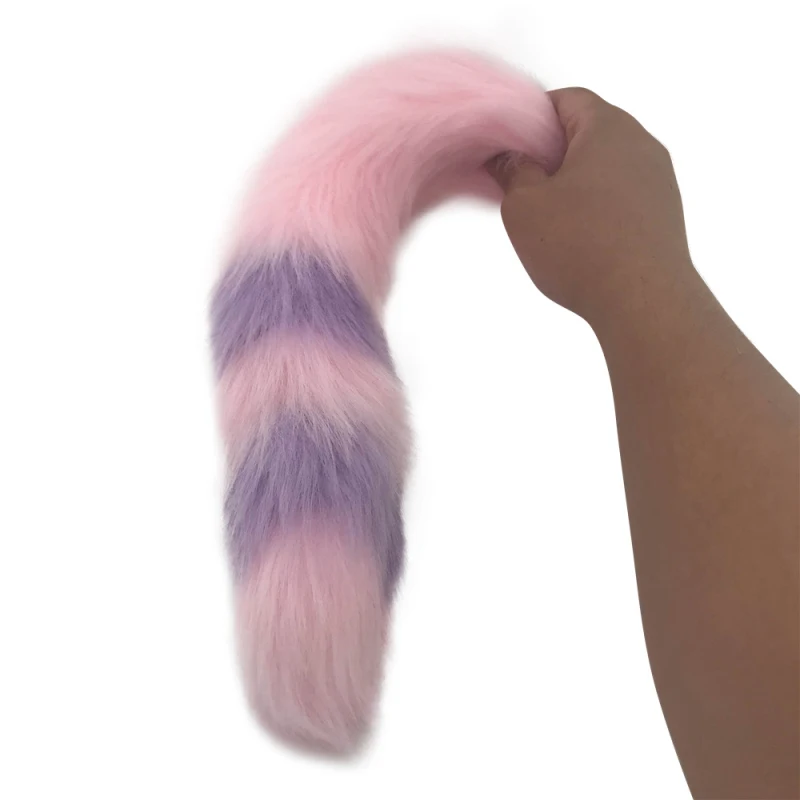 Анальная пробка с винтовой нитью 40 см длинная Массажная лисьим хвостом мужские