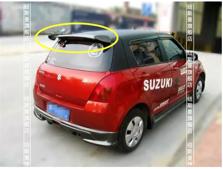 Спойлер для Suzuki Swift 2005-2015 высокое качество заднее крыло Спойлеры крышка диффузор