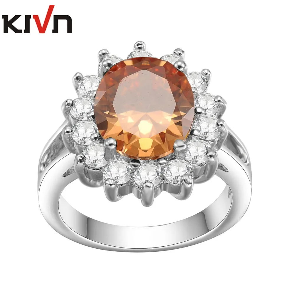 Женские кольца KIVN с синими камнями имитация жемчуга для свадьбы помолвки подарка