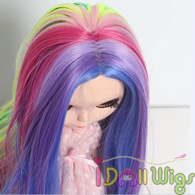 Радуга Синтетический Bly/Pullip кукла парик смешанные цвета дешевые красивые куклы