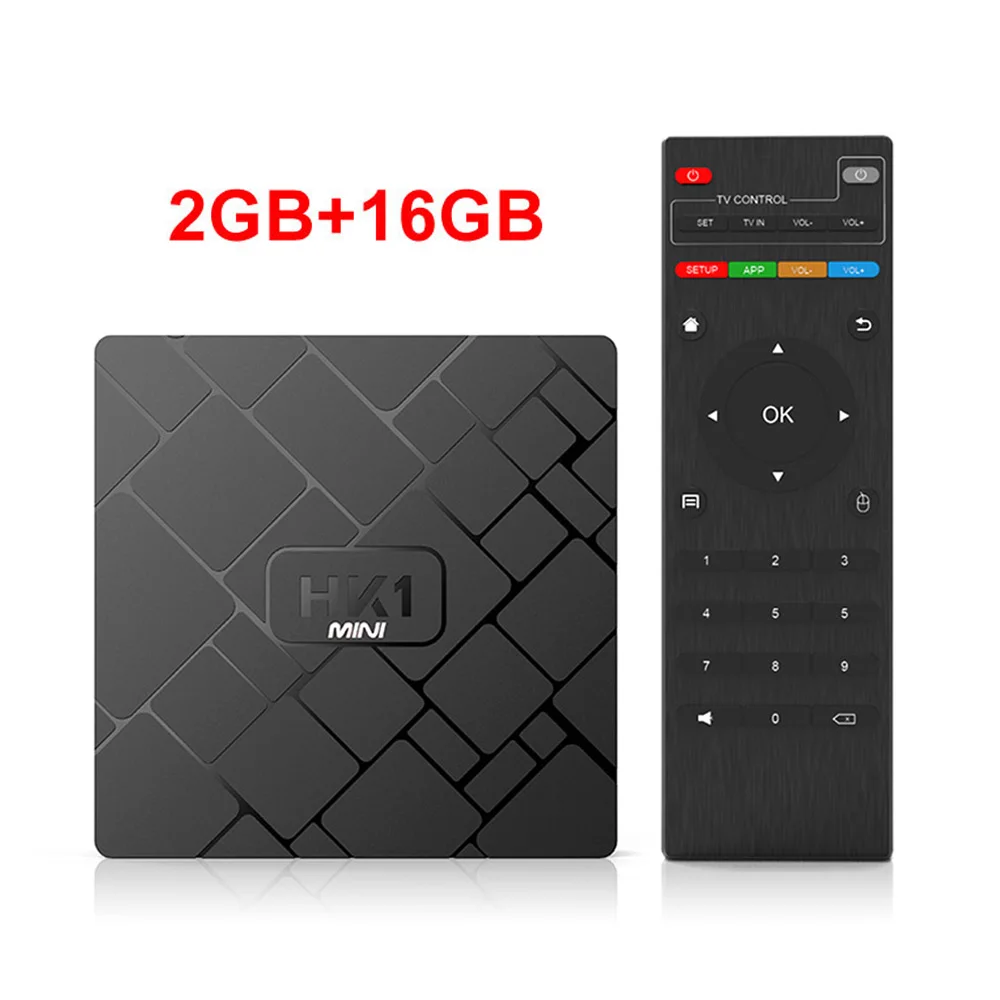 2GB16GB Android 9,0 Smart tv Box RK3229 четырехъядерный 2 Гб 16 Гб HK1 мини 2,4 ГГц Wifi H.265 4K HD Google плеер магазин телеприставка медиаплеер - Цвет: 2GB16GB