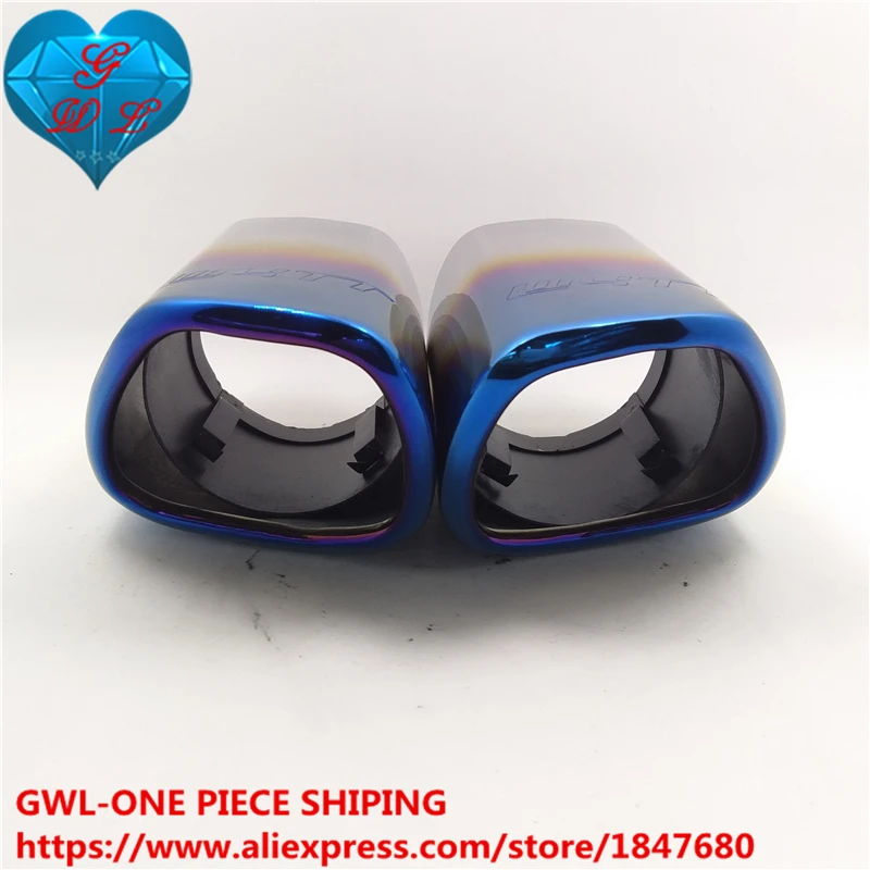 2 цвета автомобильный выхлопной глушитель квадратная труба модифицированный