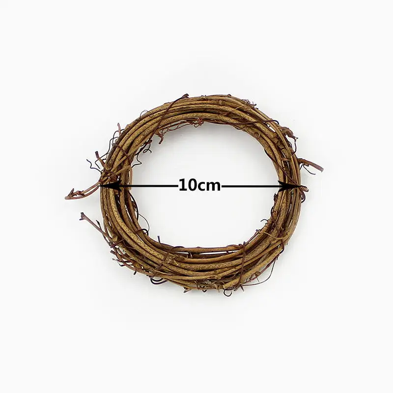 10cm HUADODO 10 см/20 см ротанговое кольцо гирлянды в виде искусственных цветов сушеный цветок Рамка для дома Рождественское украшение DIY Цветочные венки - Цвет: 10cm