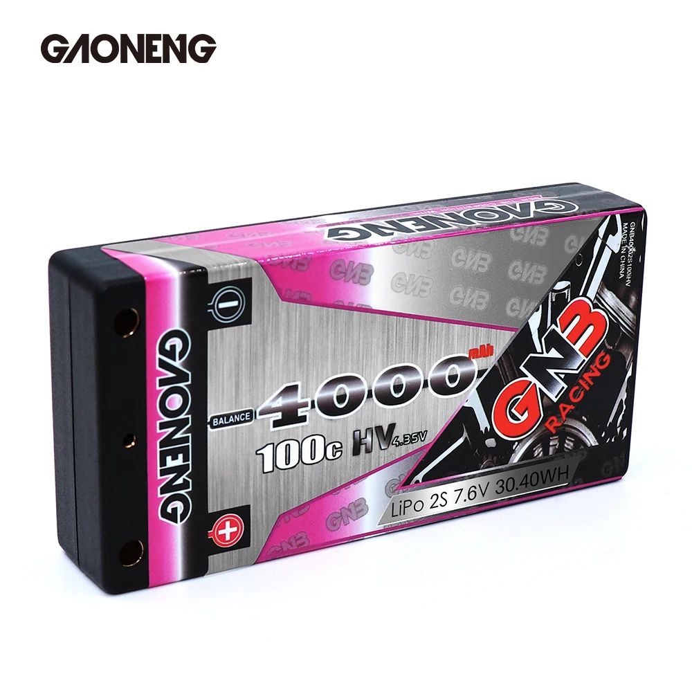Gaoneng GNB 4000 мАч 2S 7 6 В 100C/200C Hardcase короткошерстная HV LiPo батарея 4 0 мм для RC HPI HSP 1/8 1/10