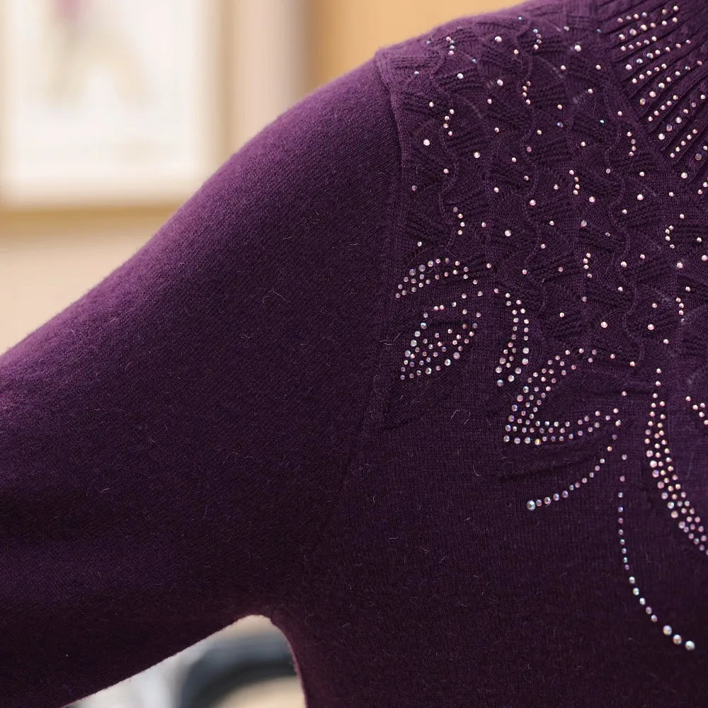 ASLTW Sweater Women New O Neck Beading Women's Autumn WinterBasic Sweaters Fashion casual Long Sleeve Pullover | Женская одежда