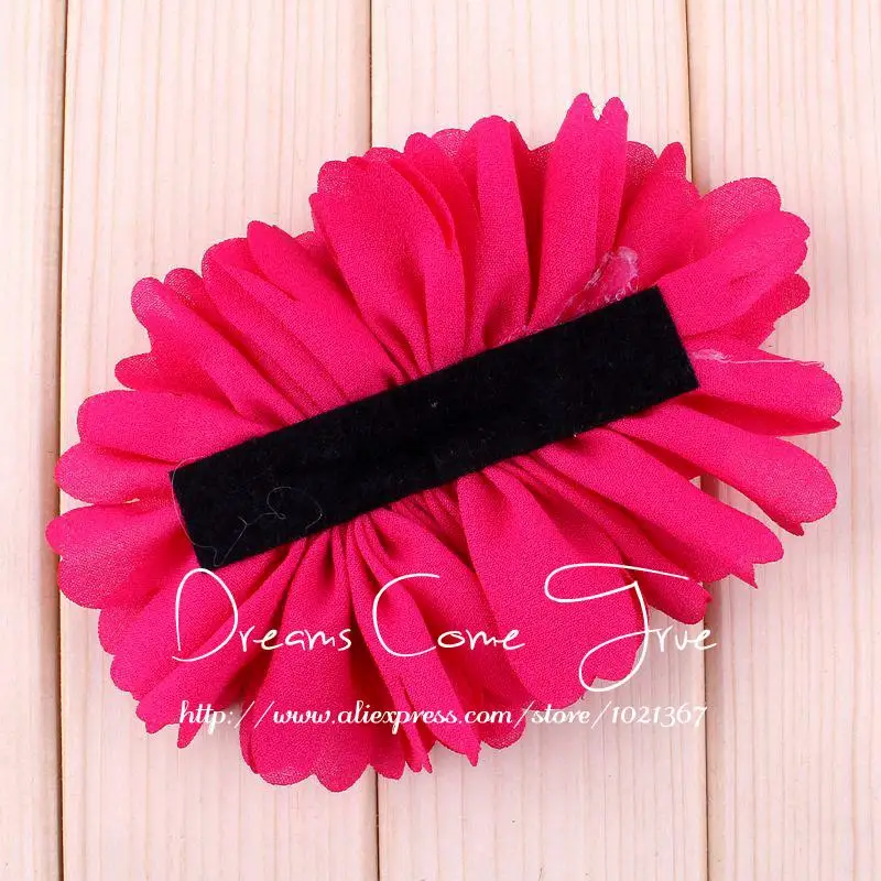 20 шт./лот 6 видов цветов Искусственный мягкий шифон цветок с жемчугом для детей