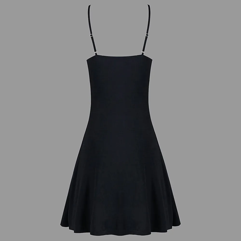 Женское платье с открытой спиной мини комбинация без рукавов модное кружевное