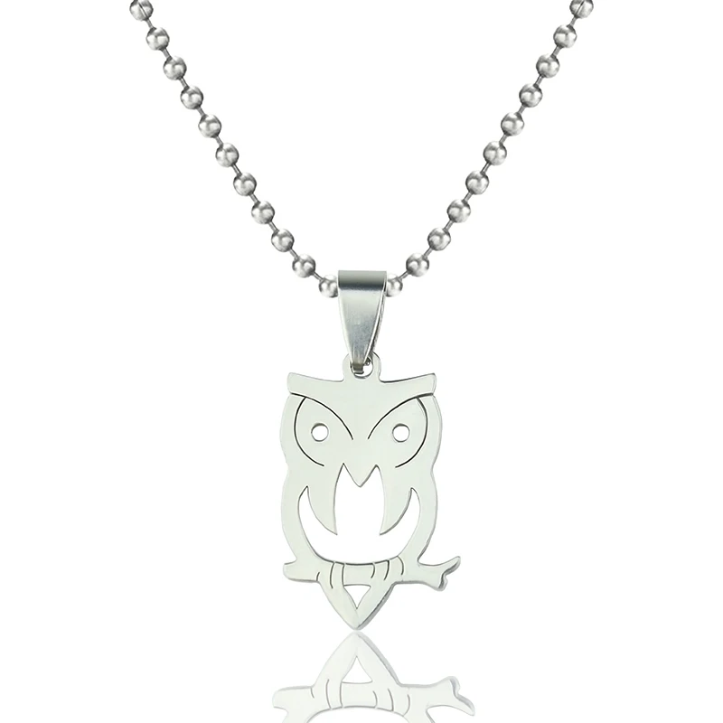 Мужское колье с подвеской в виде совы из титановой нержавеющей стали|owl pendant|stainless