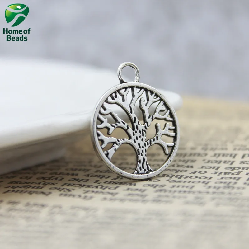 Модный чехол типа сделай сам античное серебро Цвет Дерево желаний Подвески