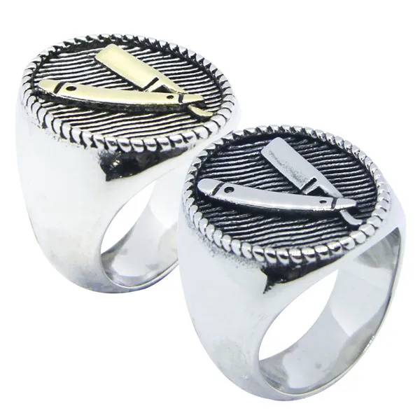 Прямая поставка размер 7 ~ 13 крутое кольцо для парикмахерской 316L ювелирные