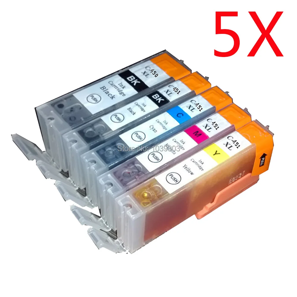 5PK PGI450 CLI451 450XL 451XL чернильный картридж совместимый с Canon IP7240 MG5540 MG6440 MG6640 MG5640 MX924 MX724