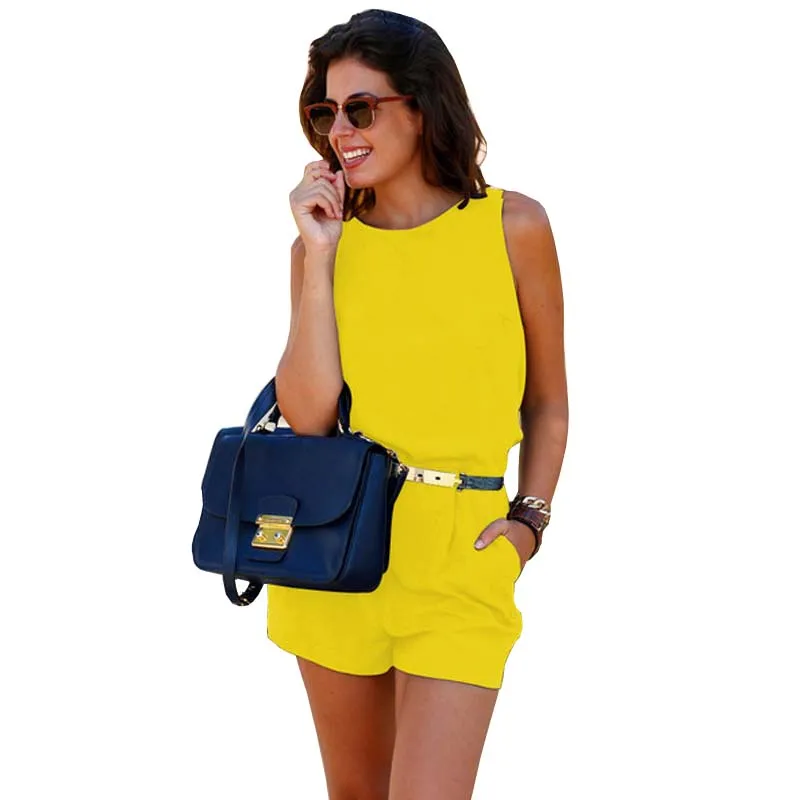 Женская летняя модная повседневная однотонная Клубная одежда без рукавов с