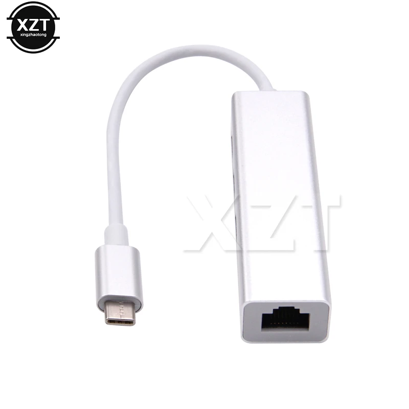 1 шт. тип-c в 3 порта USB 0 концентратор с RJ45 гигабит Ethernet сетевой LAN адаптер для Macbook