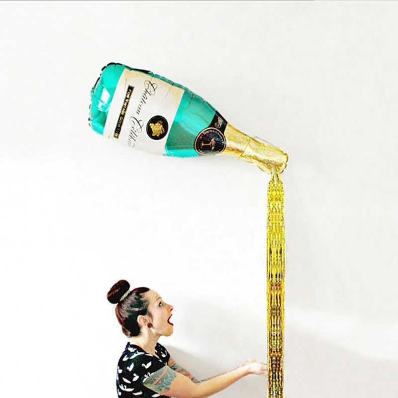 1 предмет/партия украшения шары шампанское стеклянный шар алюминиевой фольги