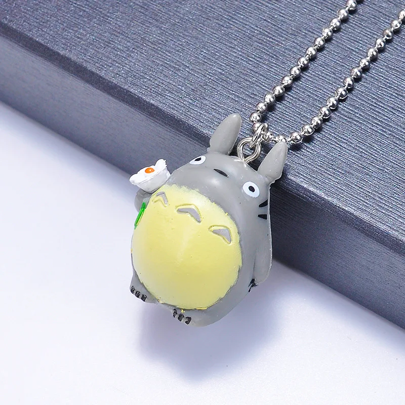 Cute Cartoon Character Pendant Bead Chain Necklace Totoro Doll Resin For Women Children collares de moda 2019 | Украшения и