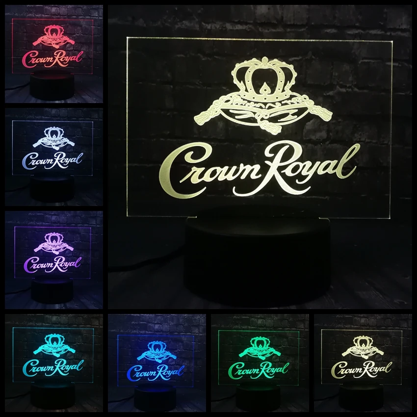 Новинка 2019 светодиодный светильник RGB с акриловой короной и Королевским