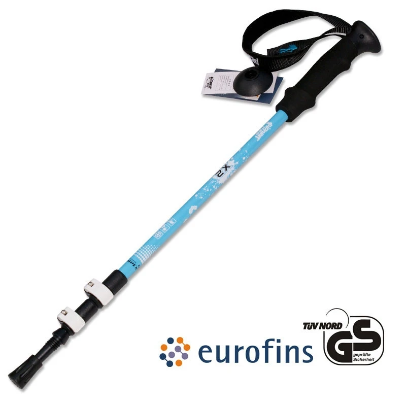 Adjustable External Lock Trekking Pole Camping Hiking Walking Stick Alpenstock Ultralight 3Sections | Спорт и развлечения