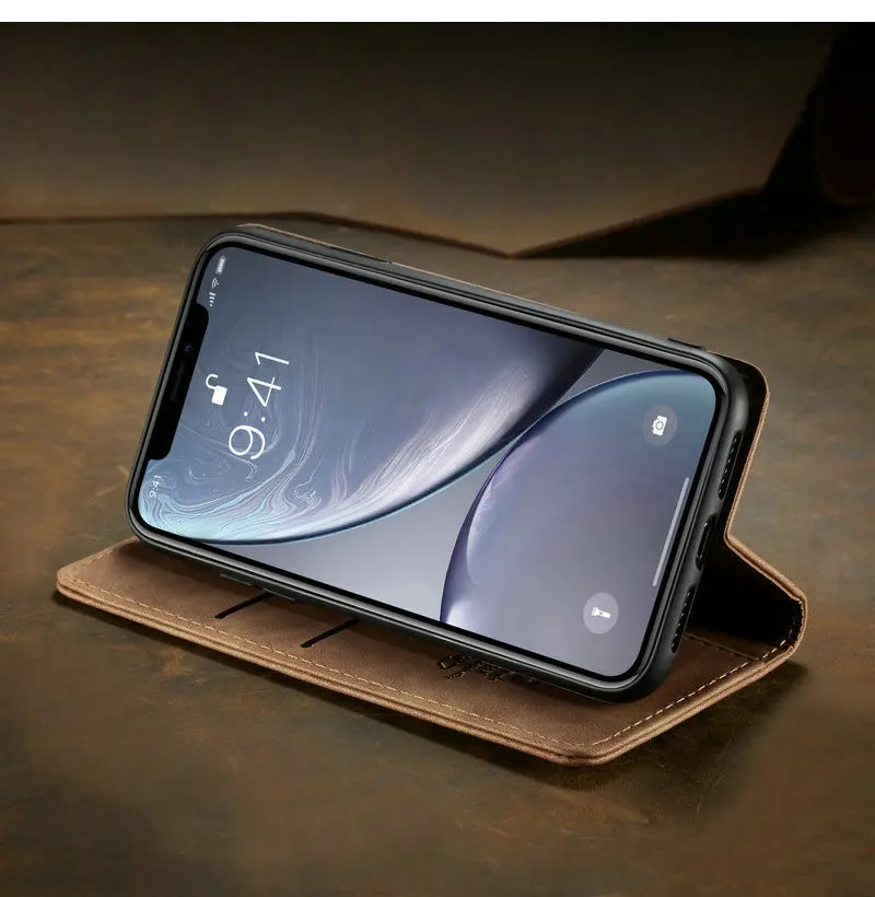 Чехол CaseMe для iPhone XR X 6 s 7 8 Plus Роскошные Ретро слоты для карт тонкий кошелек Флип кожаный чехол для телефона iPhone Xr Xs Max