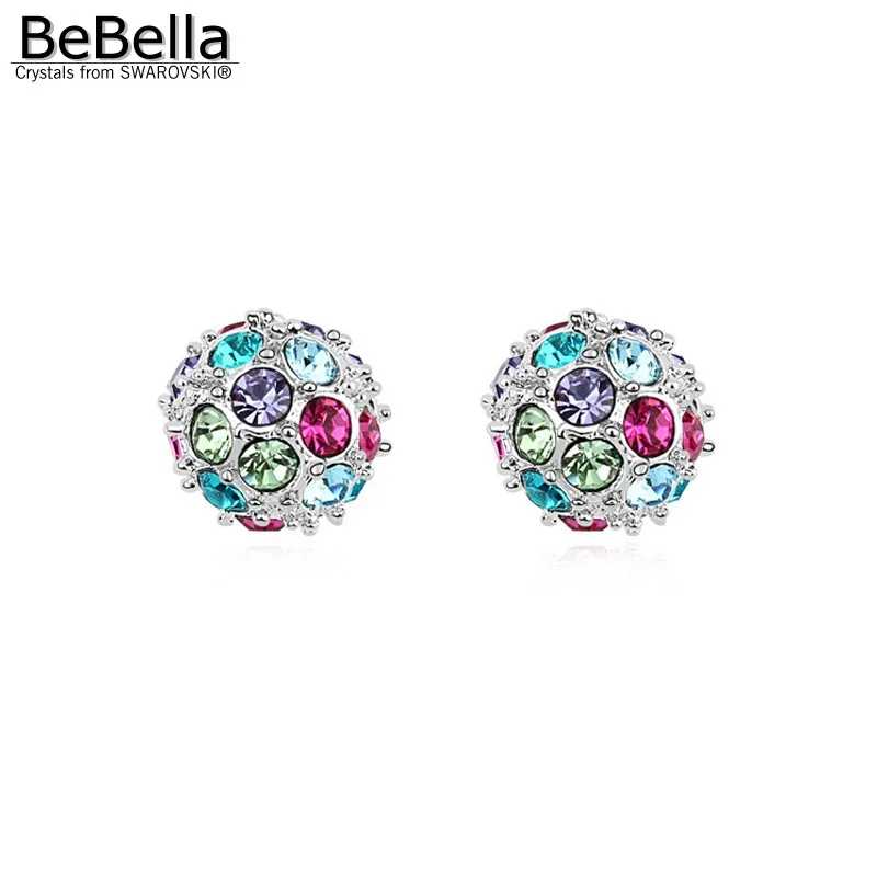 Женские серьги гвоздики с чешскими кристаллами|ball stud earrings|stud earringscrystal ball earrings |