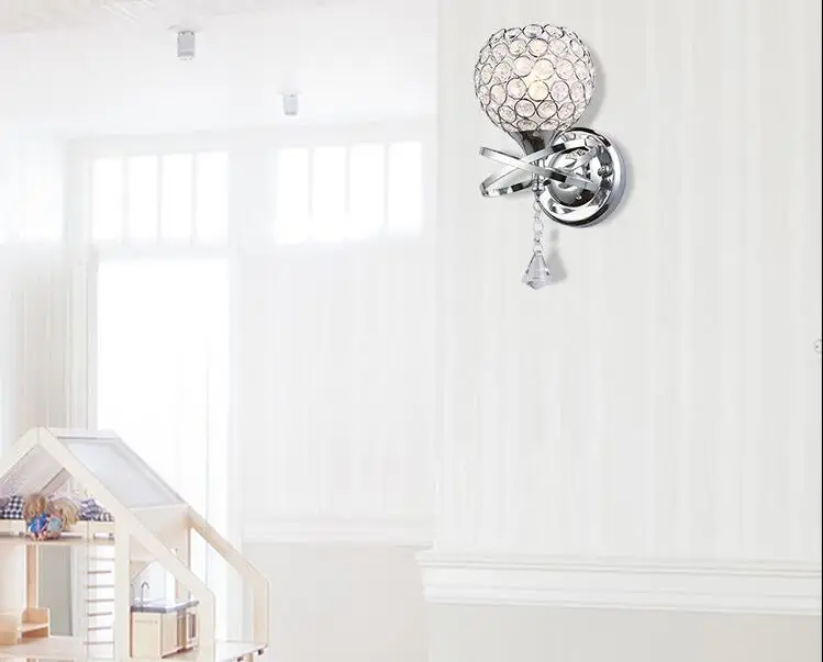 Прикроватная Хрустальная настенная лампа для спальни креативная гостиной