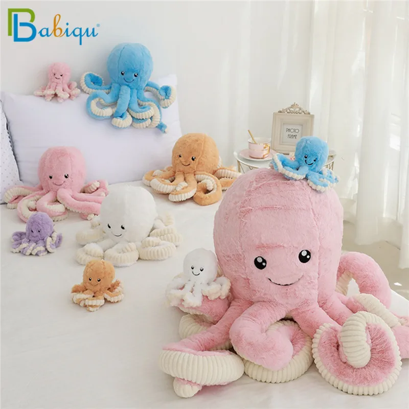 1PC 40-80cm Cute Octopus Plush Toy Octopus Whale Dolls & Stuffed Toys Plush Sea Animal Toys For Children Kids Xmas Gift