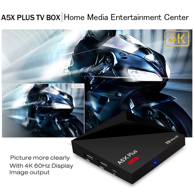 ТВ приставка HAAYOT A5X Plus Smart Android 9 0 RK3328 Четырехъядерный 4K HDR10 USB3.0 2 Гб 16 Медиаплеер mini