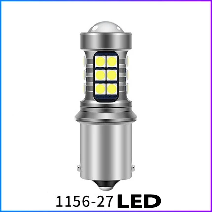 1156-27 LED 1 шт. супер яркий T15 W16W T20 W21W 1156 P21W светодиодный светильник заднего хода CANBUS без ошибок задний тормозной светильник s сигнальные лампы - Испускаемый цвет: 1156-27 LED