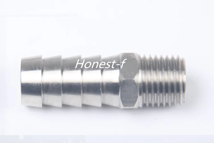 

LTWFITTING Bar Production Stainless Steel 316 Barb Fitting Coupler / Connector 1/2" Hose ID x 1/4" Male NPT Air Fuel Water