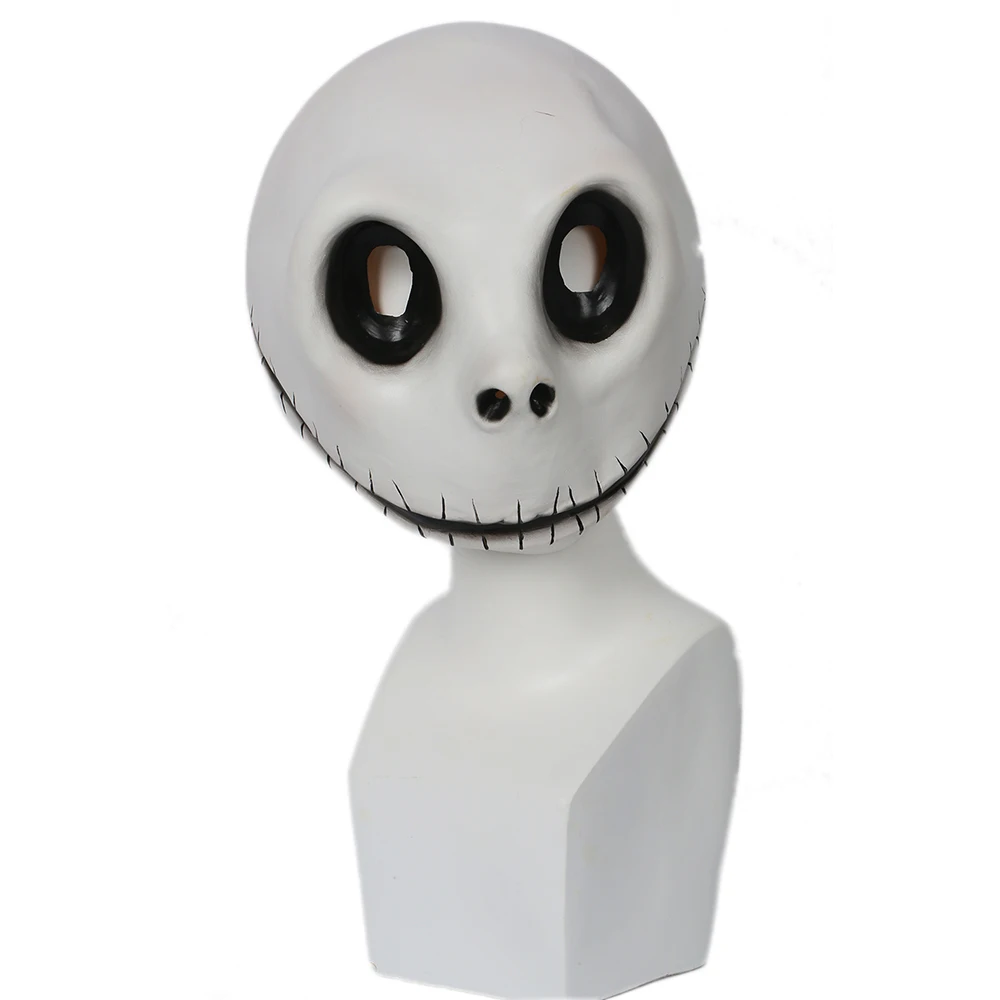Кошмар перед Рождеством Джек Скеллингтон из белого латекса Маска Фильм реквизит