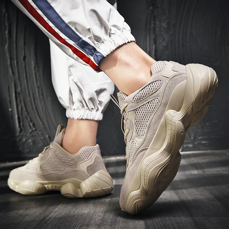 Кроссовки мужские сетчатые светильник кие дышащие Нескользящие с круглым