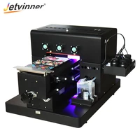 jetvinner a4 size uv printer led flatbed printers with one extra print head for phone case golf acrylic leather tpu metal