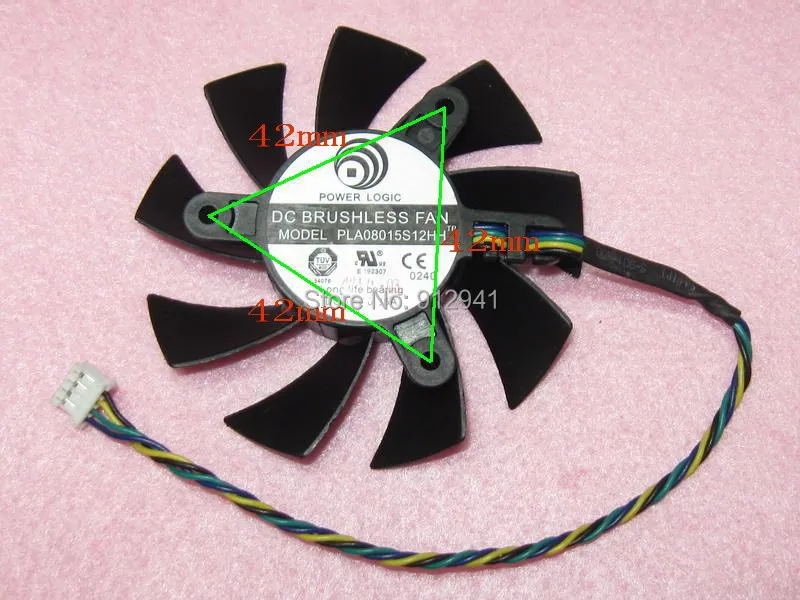 Блок питания LOGIC PLA08015S12HH 75 мм Графический/Видеокарта VGA кулер вентилятор Замена 42