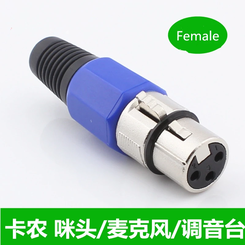 

20pcs/lot 10pcs male&10pcs female 3 pin XLR balanced microphone head microphone amplifier head plug qalun