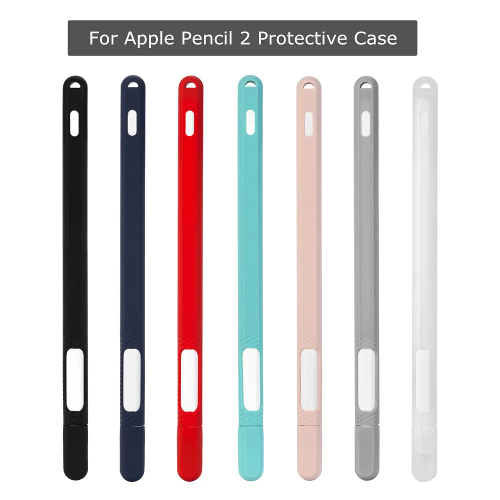 Мягкий силиконовый чехол для Apple Pencil 2 защитный iPad крышка держатель сенсорного