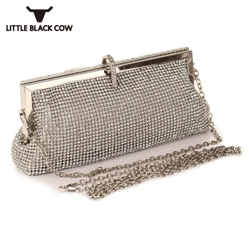 Модные женские вечерние алмазы сцепления BGA блестящие стразы Элегантные сумки из