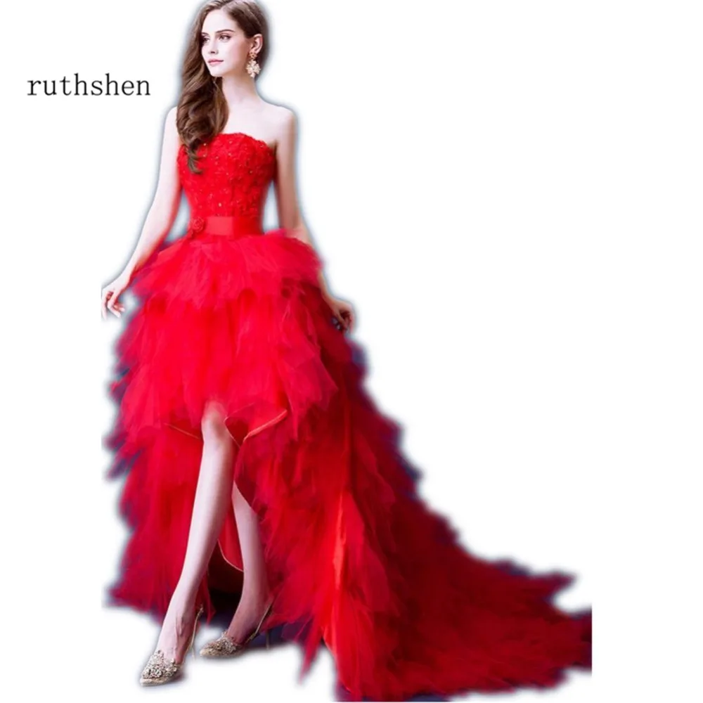 Ruthshen вечерние платья длинные без бретелек высокие и низкие для выпускного вечера