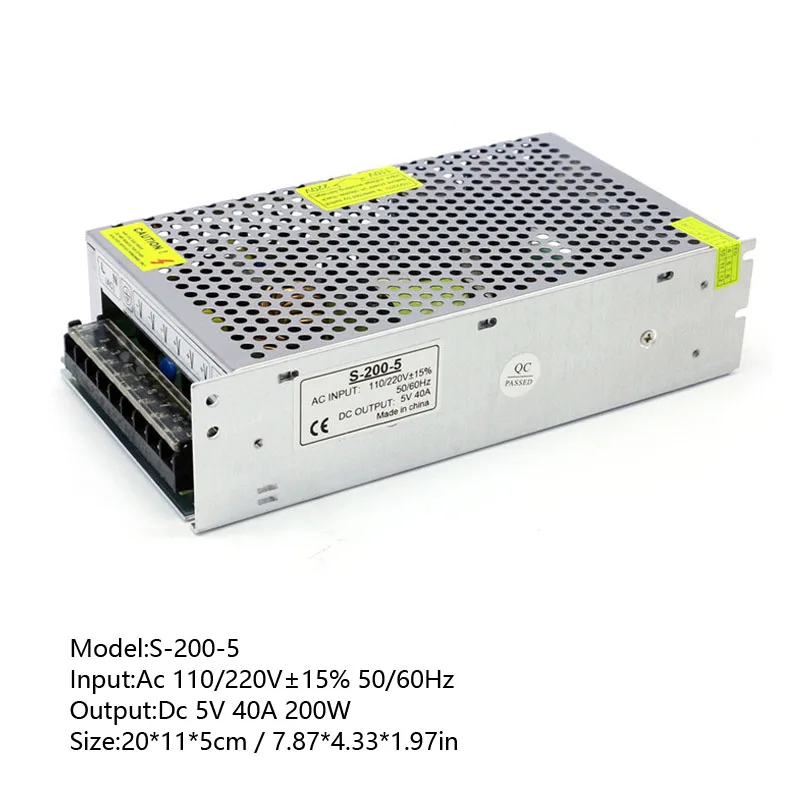 Dc 5V 2A 3A 4A 5A 10A 20A 30A 40A 60A 70A 80A источник питания светодиода мощностью 10 Вт, 30 Вт, 50 Вт, 60 Вт 100W 200W 300W 350W 400W импульсный источник питания светодиодного табло
