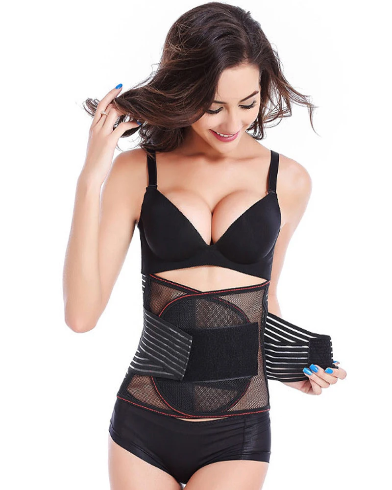 

Waist Support Lumbar Corset Belt Back Braces Breathable Treatment of Disc Herniation Lumber Muscle Strain Black Skin Color