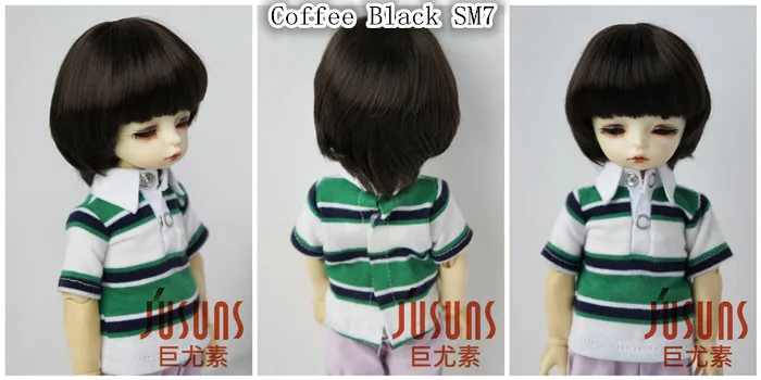 JD019 1/6 1/4 1/3 популярный мальчик короткий срез BJD кукольные парики Размер 6-7 дюймов 7-8 дюймов 8-9 дюймов 9-10 дюймов синтетический мохер кукольные волосы